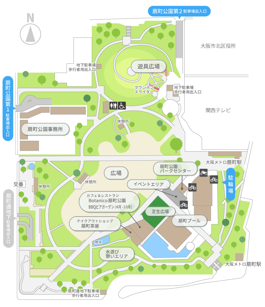 扇町公園園内マップ